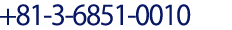 フリーコール0+81-3-6851-0010